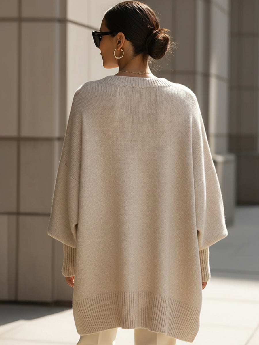 Astrid | Women's Oversized Crewneck Knit Sweater