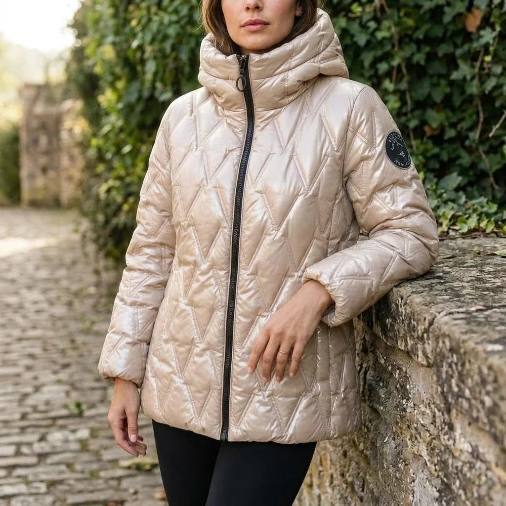 Odile | Women's High-Neck Padded Hooded Puffer Coat