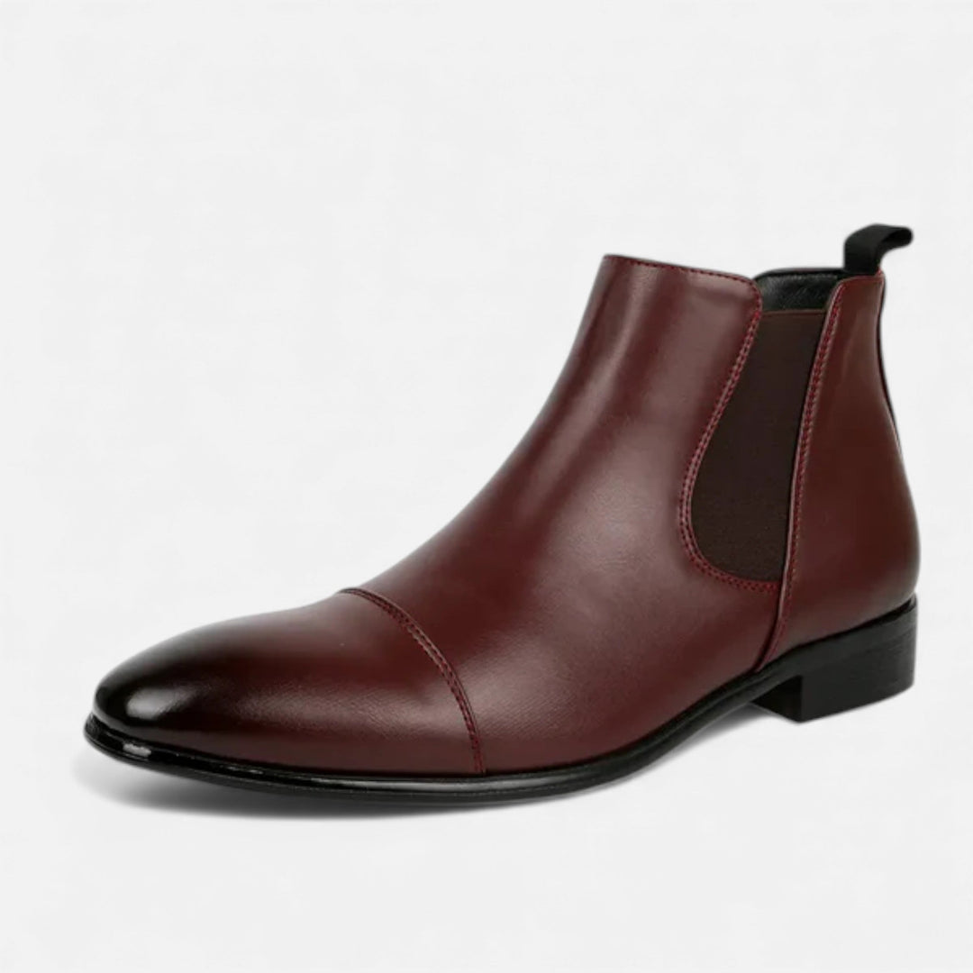 Leon | Men's Leather Cap Toe Chelsea Boots