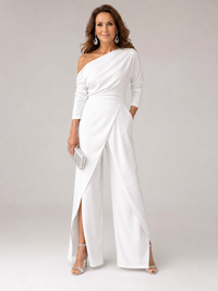 Mathilde | Women's One Shoulder Wide Leg Jumpsuit