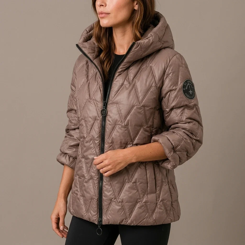 Odile | Women's High-Neck Padded Hooded Puffer Coat