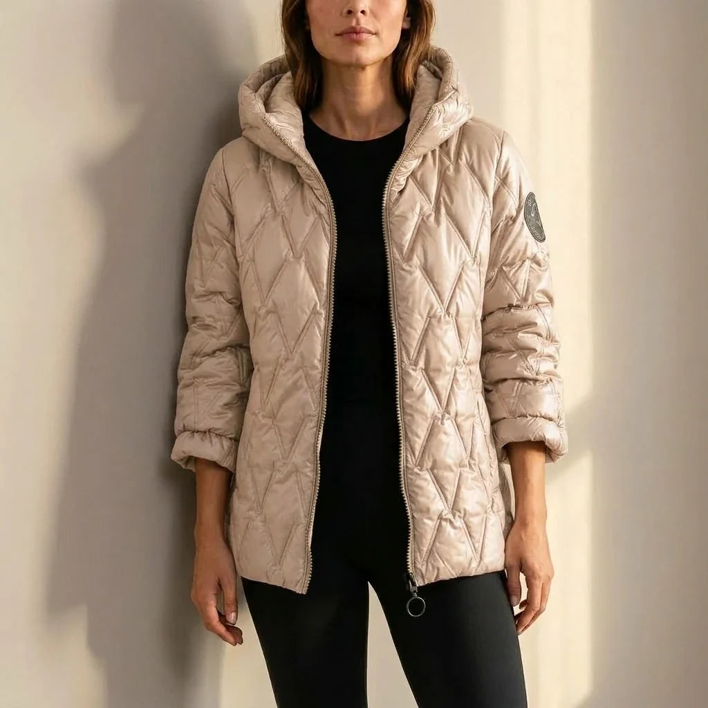 Odile | Women's High-Neck Padded Hooded Puffer Coat