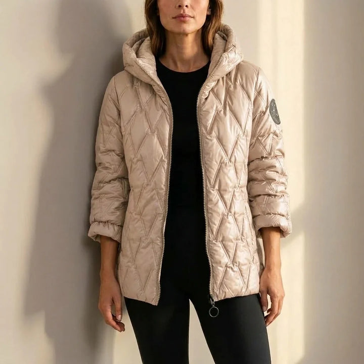 Odile | Women's High-Neck Padded Hooded Puffer Coat