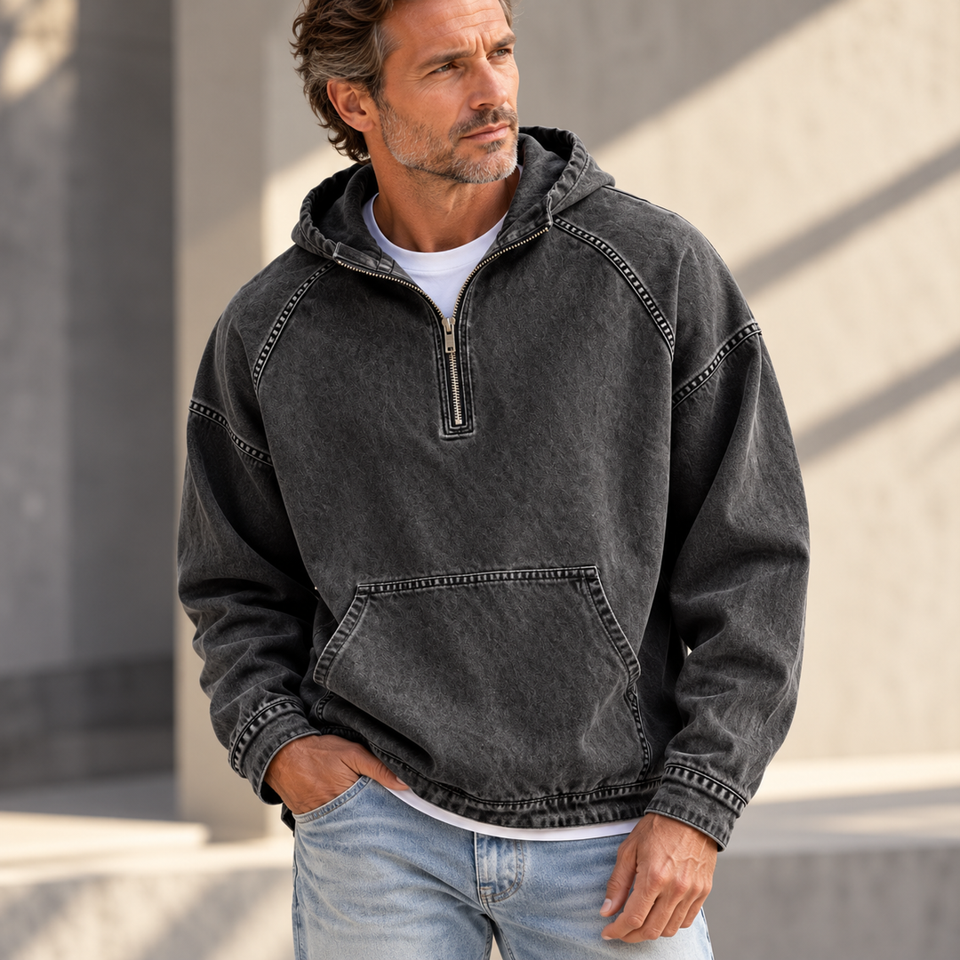Reid | Men's Vintage-Wash Zip Hoodie