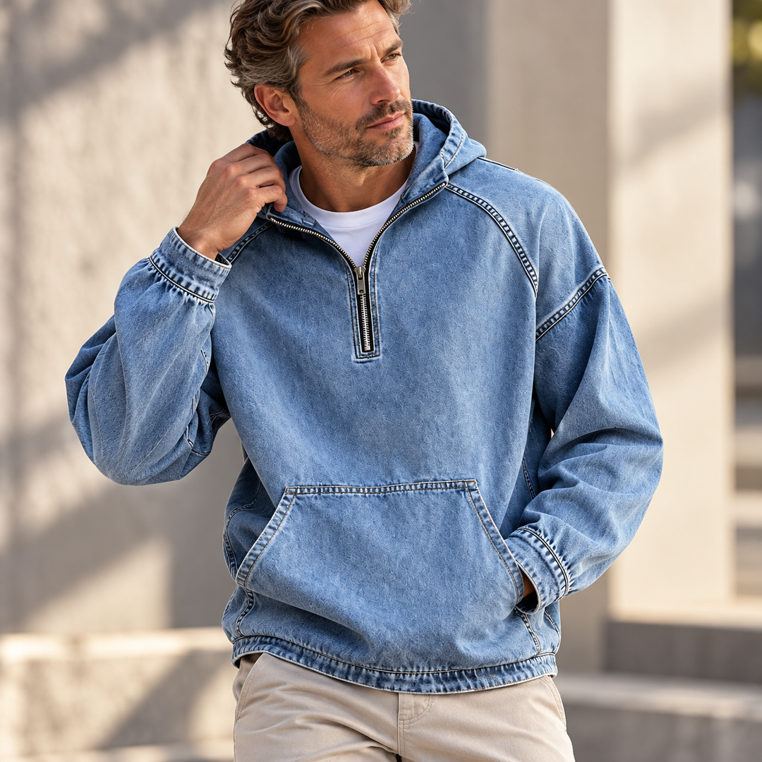 Reid | Men's Vintage-Wash Zip Hoodie