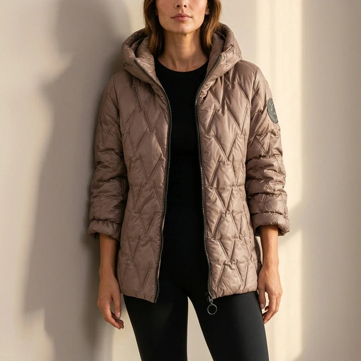 Odile | Women's High-Neck Padded Hooded Puffer Coat