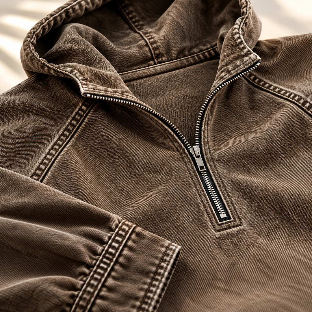 Reid | Men's Vintage-Wash Zip Hoodie