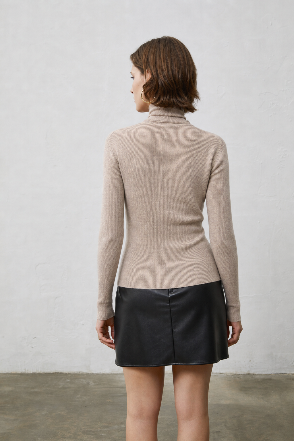 Lavinia | Women's Cashmere Ribbed Turtleneck Sweater