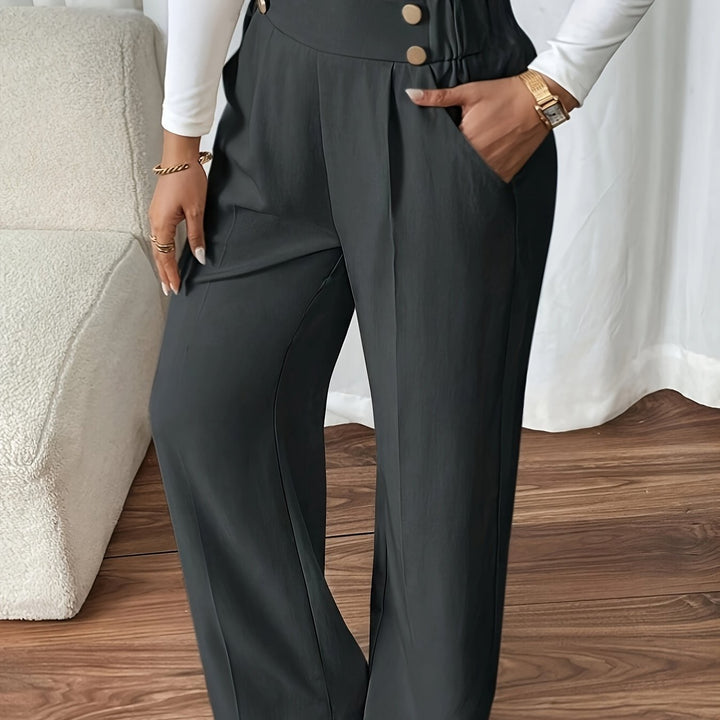 Frankie | Women's High Waist Straight Leg Trousers
