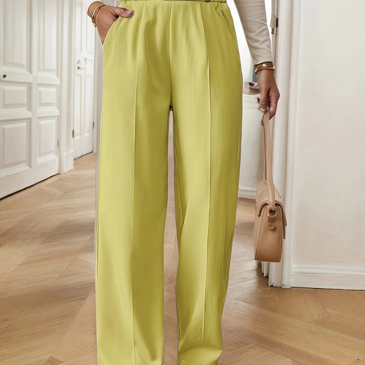Frankie | Women's High Waist Straight Leg Trousers
