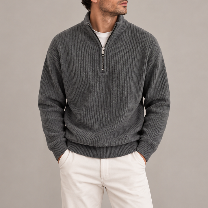 Marcus | Men's Corduroy Quarter Zip Jumper