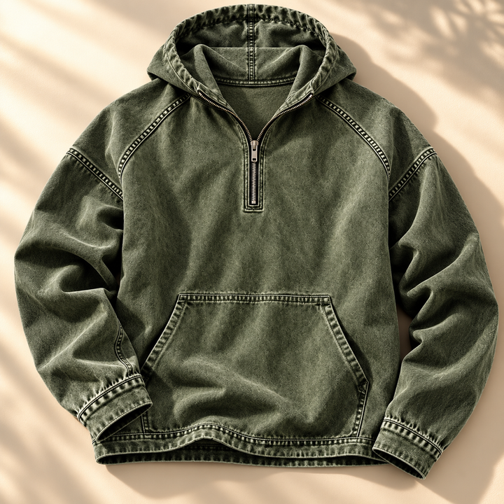 Reid | Men's Vintage-Wash Zip Hoodie