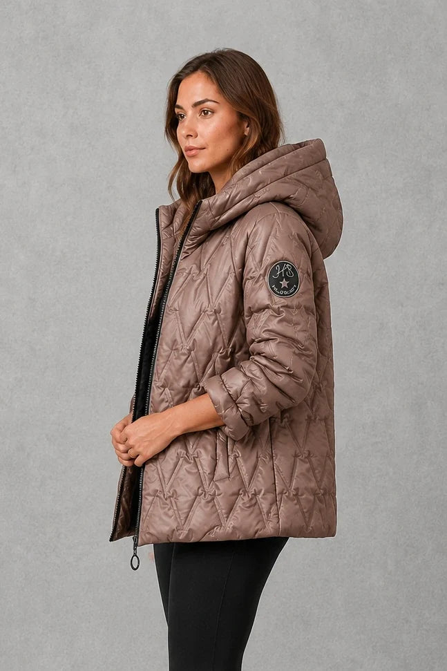 Odile | Women's High-Neck Padded Hooded Puffer Coat
