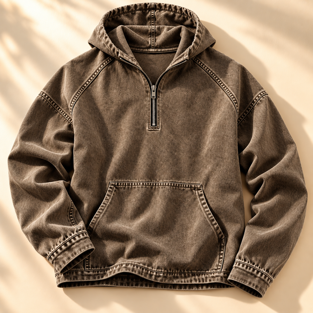 Reid | Men's Vintage-Wash Zip Hoodie