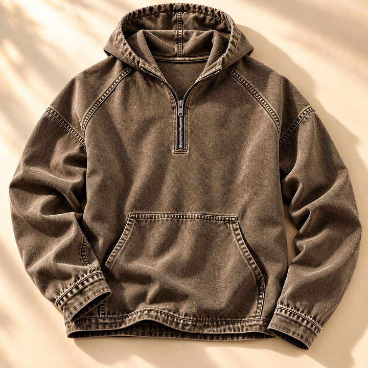 Reid | Men's Vintage-Wash Zip Hoodie