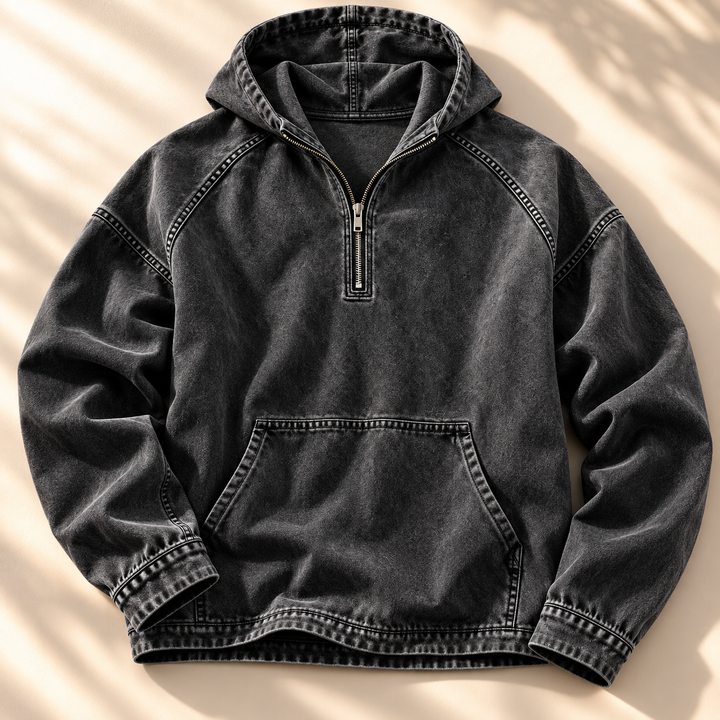 Reid | Men's Vintage-Wash Zip Hoodie