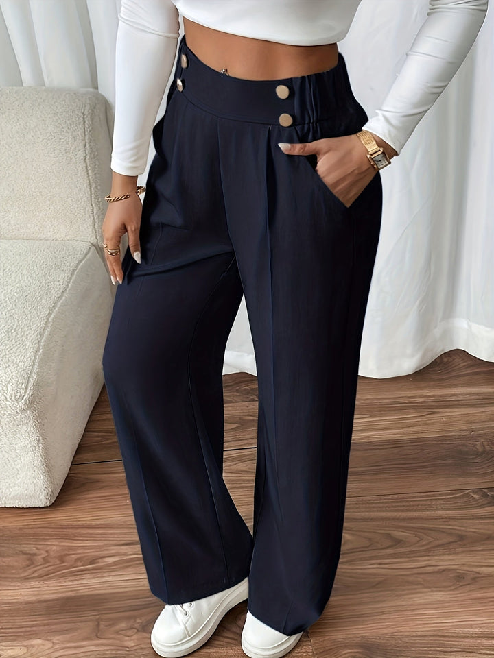 Frankie | Women's High Waist Straight Leg Trousers