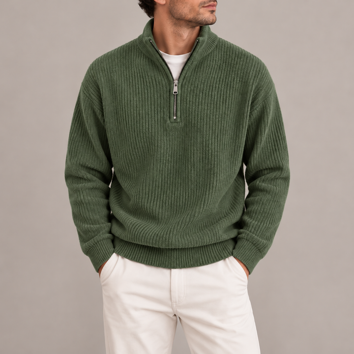 Marcus | Men's Corduroy Quarter Zip Jumper