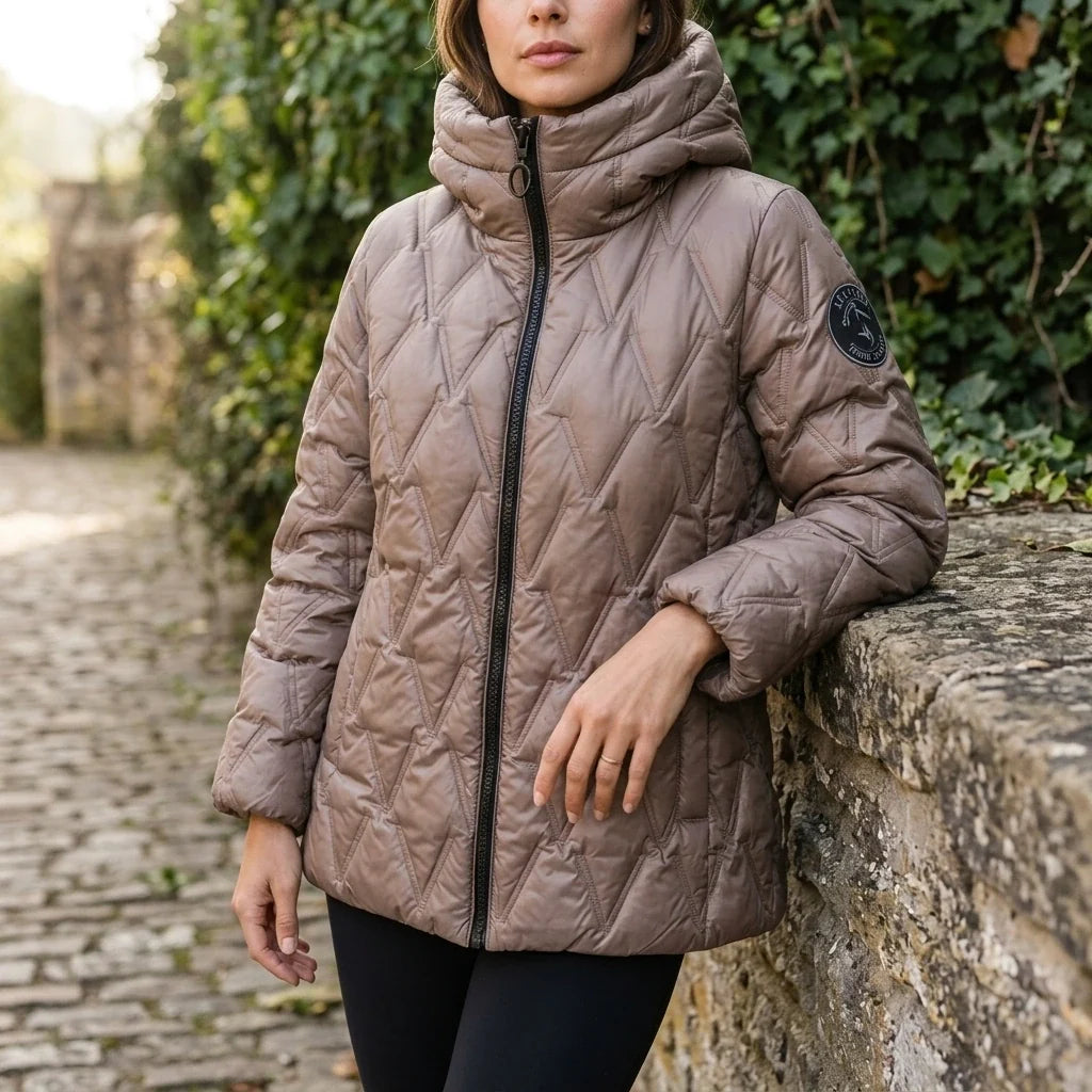 Odile | Women's High-Neck Padded Hooded Puffer Coat