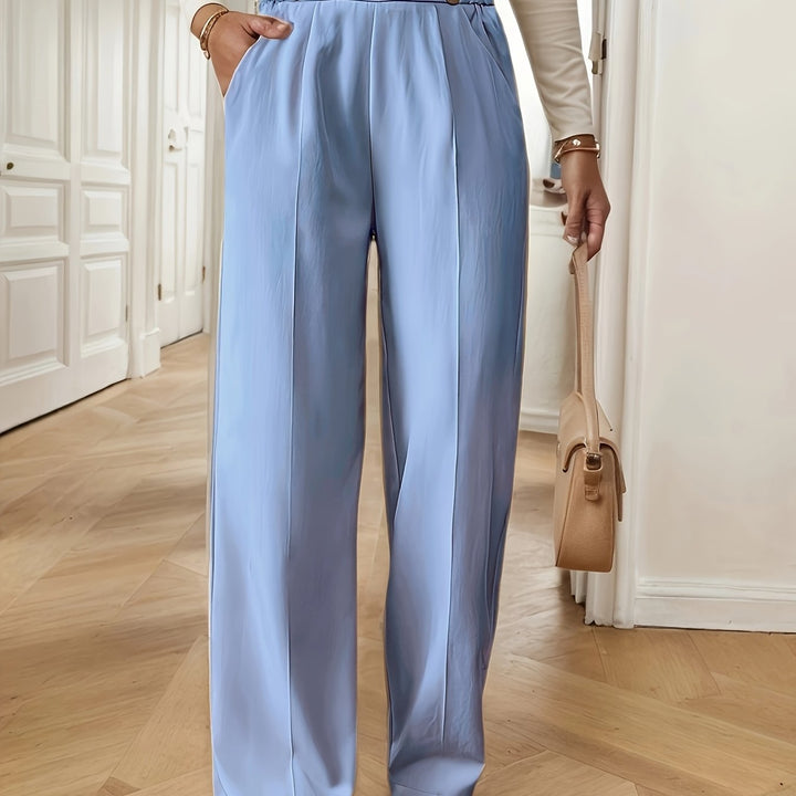 Frankie | Women's High Waist Straight Leg Trousers