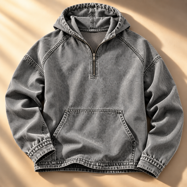 Reid | Men's Vintage-Wash Zip Hoodie