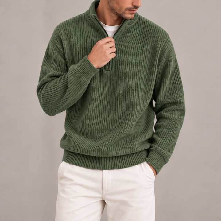 Marcus | Men's Corduroy Quarter Zip Jumper