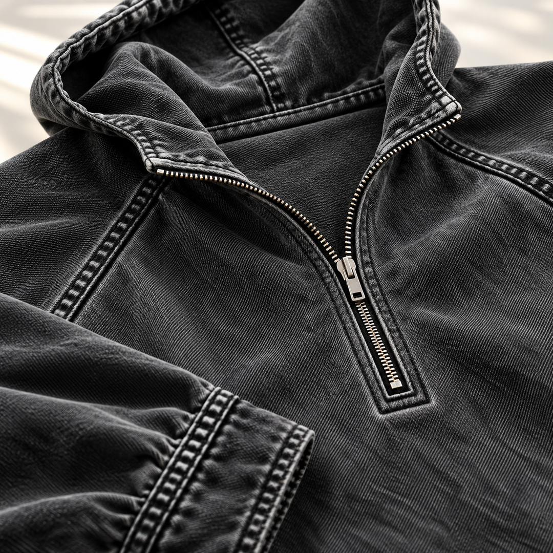 Reid | Men's Vintage-Wash Zip Hoodie
