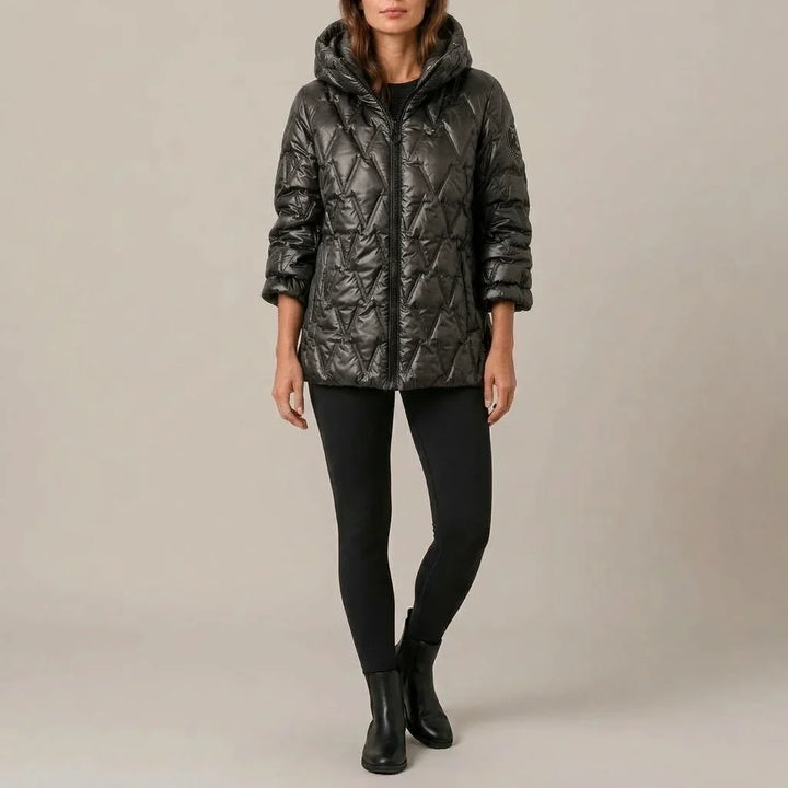 Odile | Women's High-Neck Padded Hooded Puffer Coat