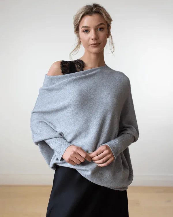 Maisie | Women's Asymmetric Cashmere Blend Jumper