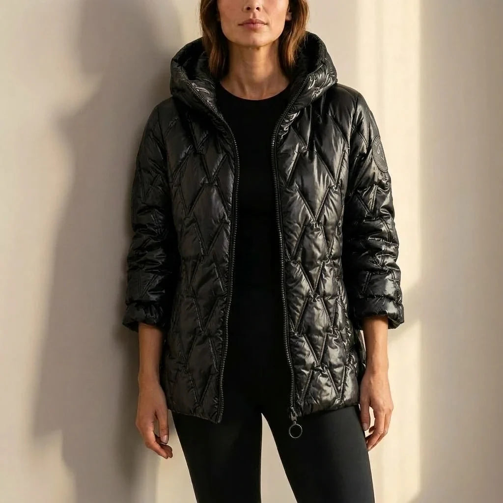 Odile | Women's High-Neck Padded Hooded Puffer Coat