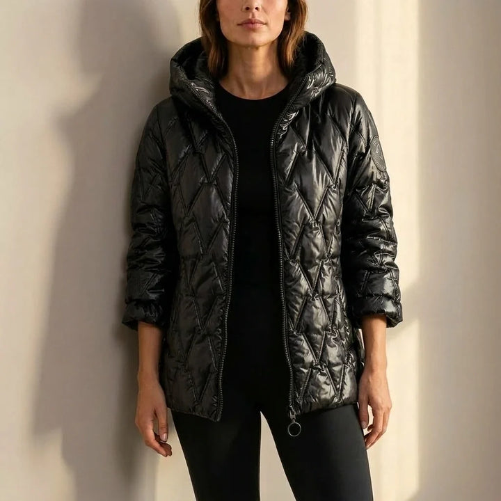 Odile | Women's High-Neck Padded Hooded Puffer Coat