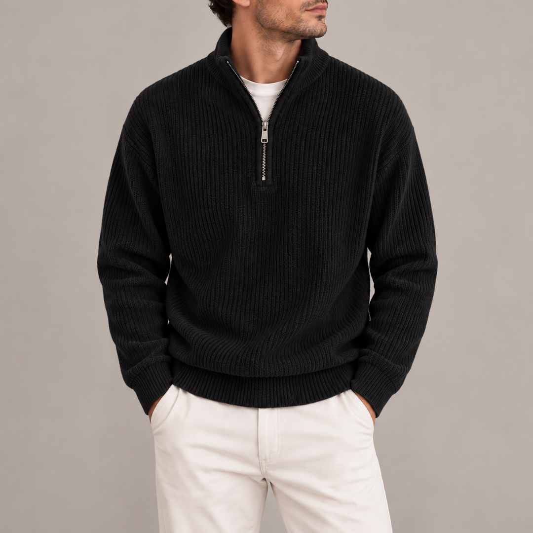 Marcus | Men's Corduroy Quarter Zip Jumper