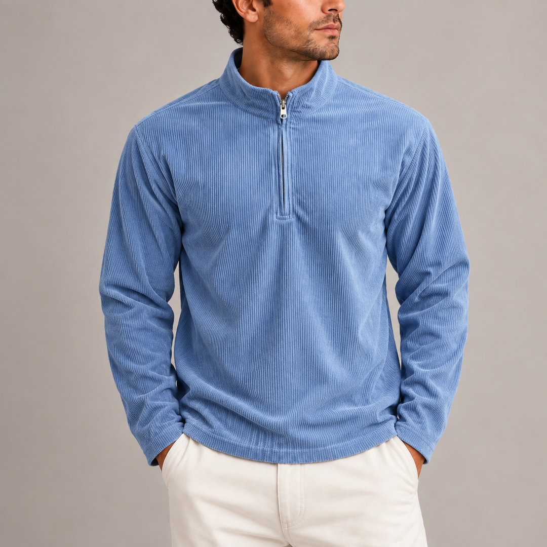 Marcus | Men's Corduroy Quarter Zip Jumper