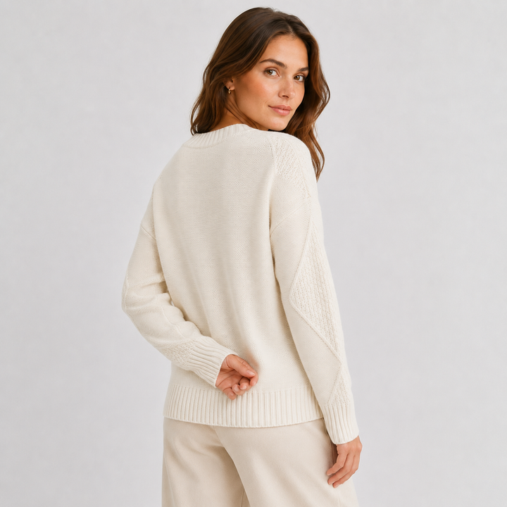 Ada | Women's Cable Knit V Neck Cardigan