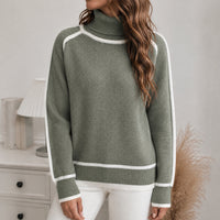 Lottie | Women's Contrast Trim Roll Neck Jumper