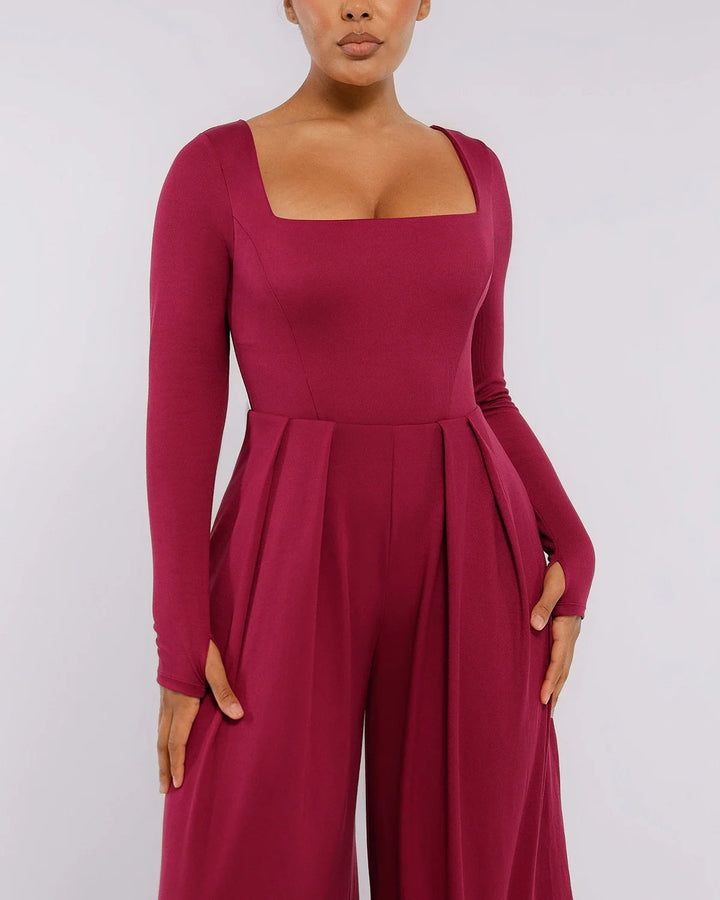 Capucine | Women's Square Neck Shaping Jumpsuit