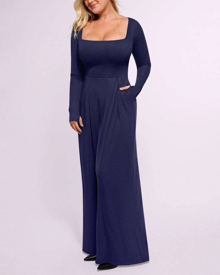 Capucine | Women's Square Neck Shaping Jumpsuit