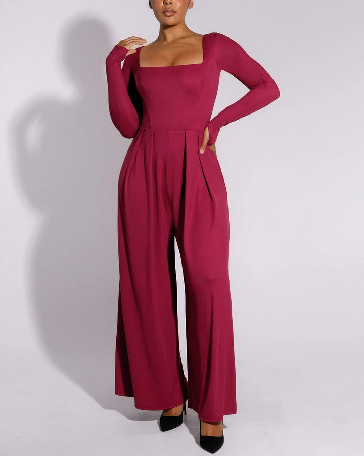 Capucine | Women's Square Neck Shaping Jumpsuit