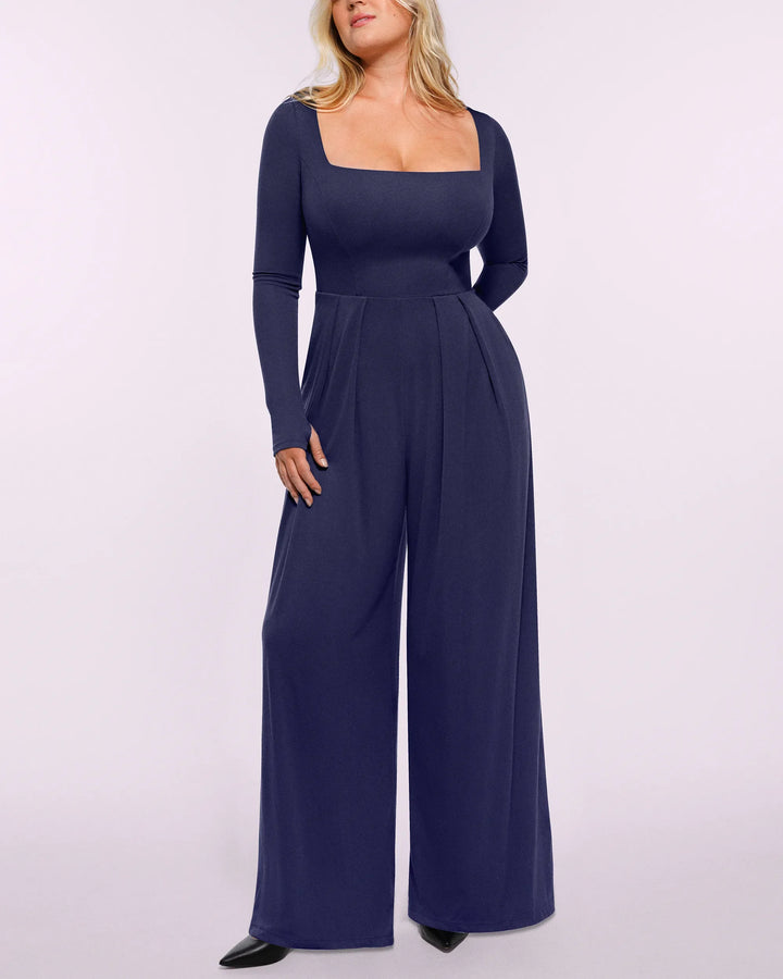 Capucine | Women's Square Neck Shaping Jumpsuit