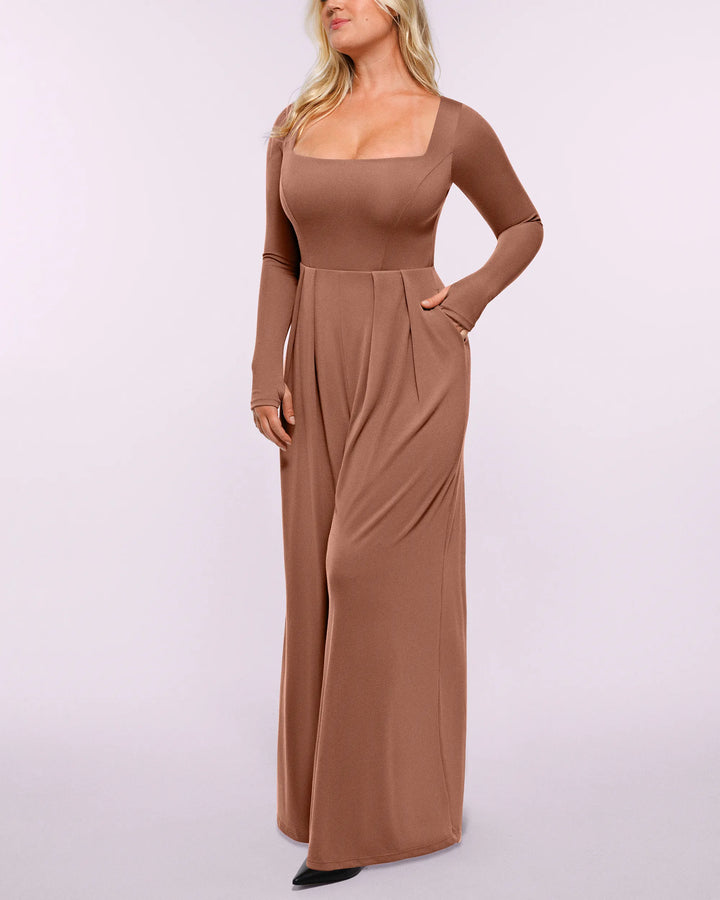 Capucine | Women's Square Neck Shaping Jumpsuit