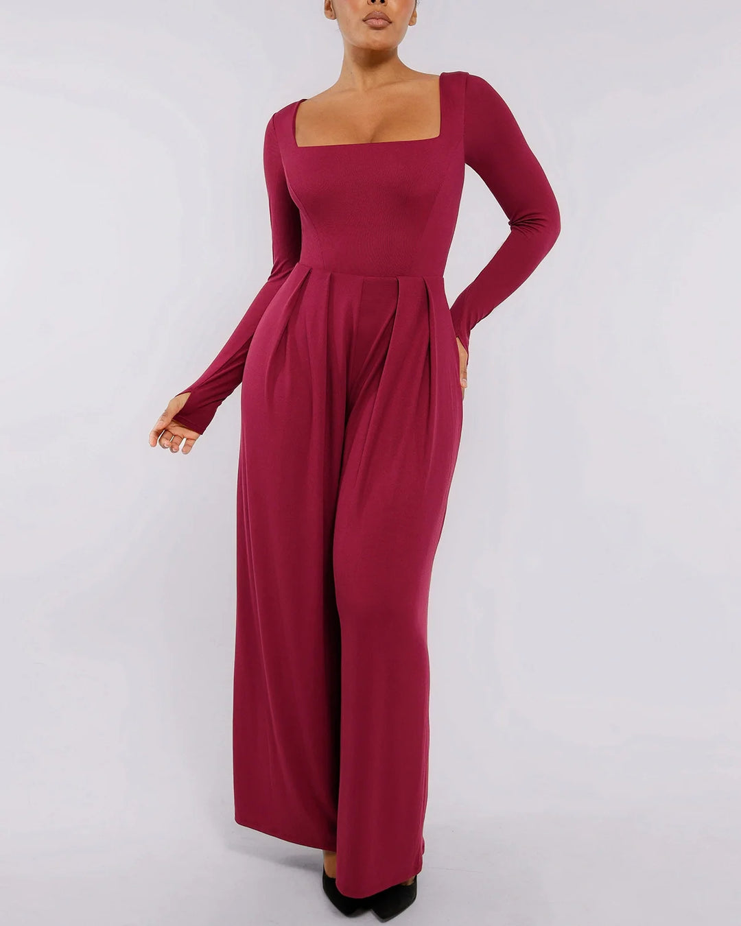 Capucine | Women's Square Neck Shaping Jumpsuit
