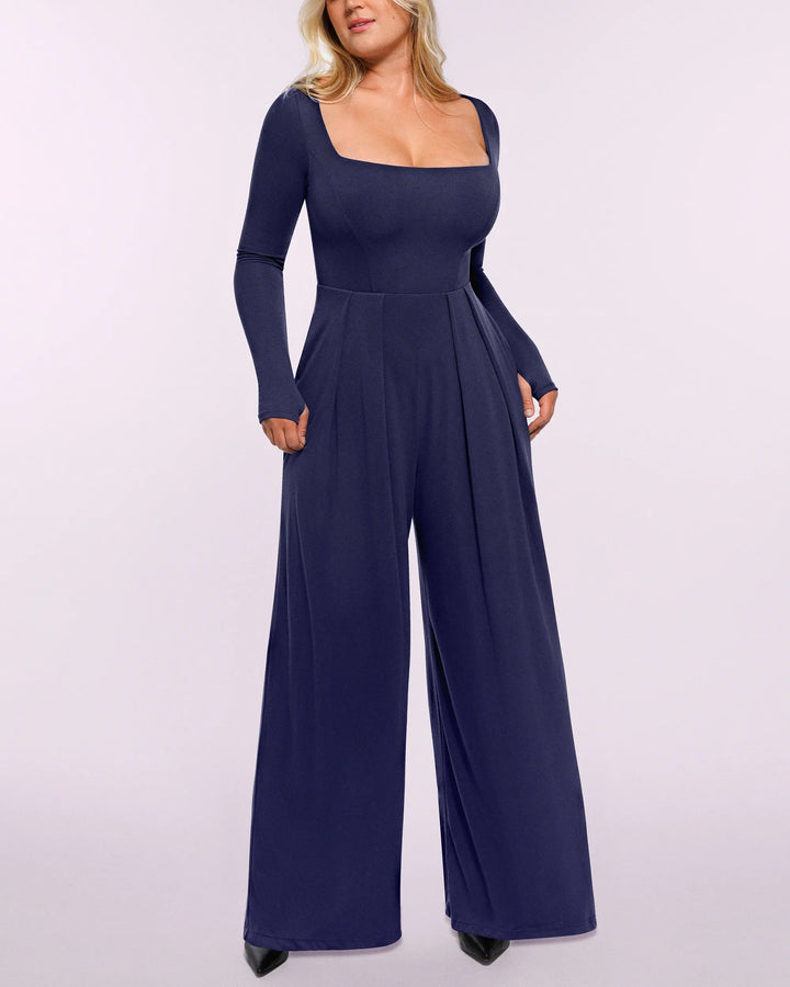 Capucine | Women's Square Neck Shaping Jumpsuit