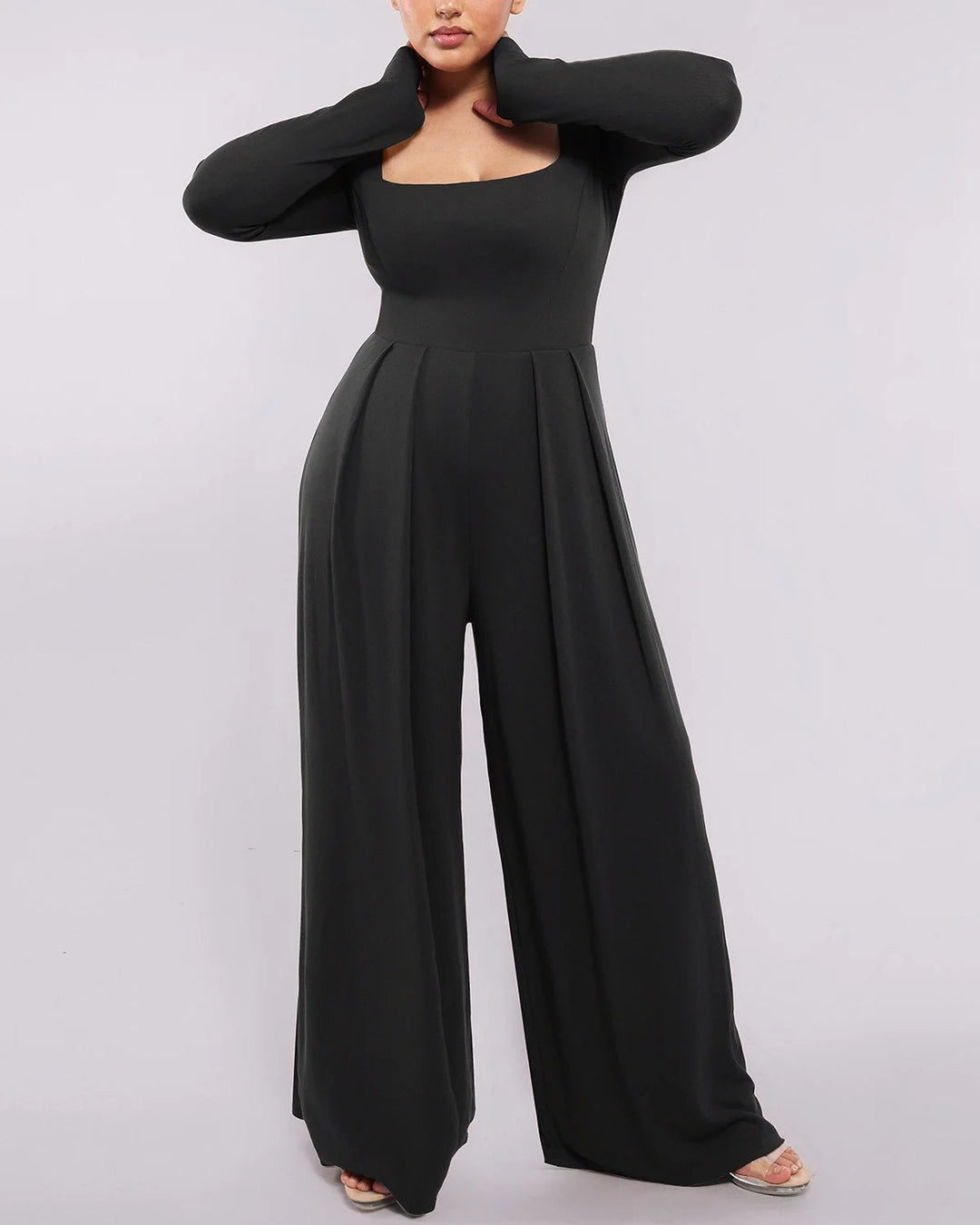 Capucine | Women's Square Neck Shaping Jumpsuit