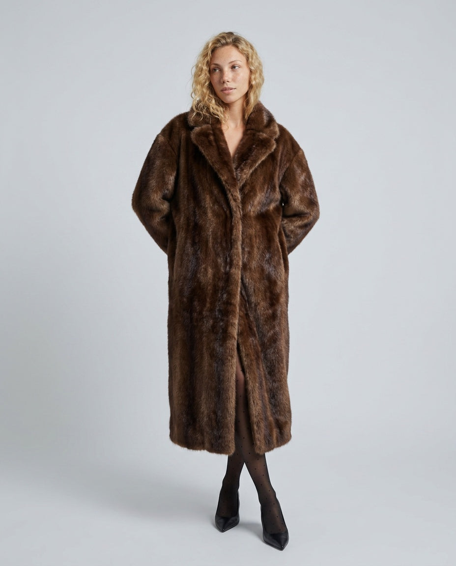 Josephine | Women's Floor-Length Faux Fur Maxi Coat