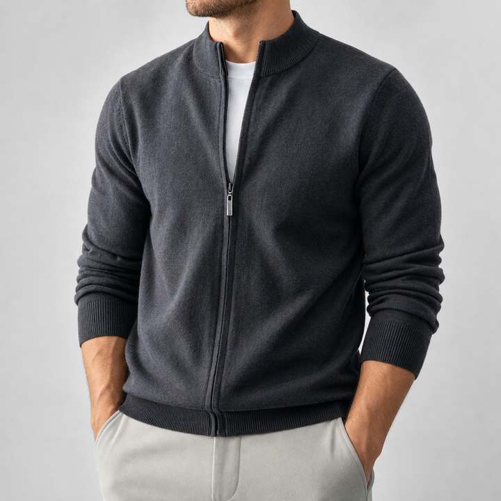 Ezra | Men's Full Zip Knit Cardigan