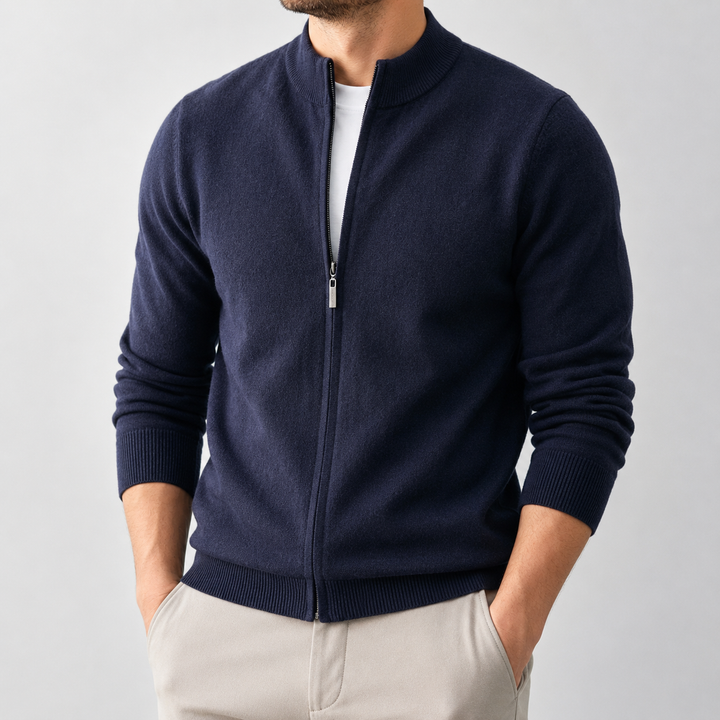 Ezra | Men's Full Zip Knit Cardigan