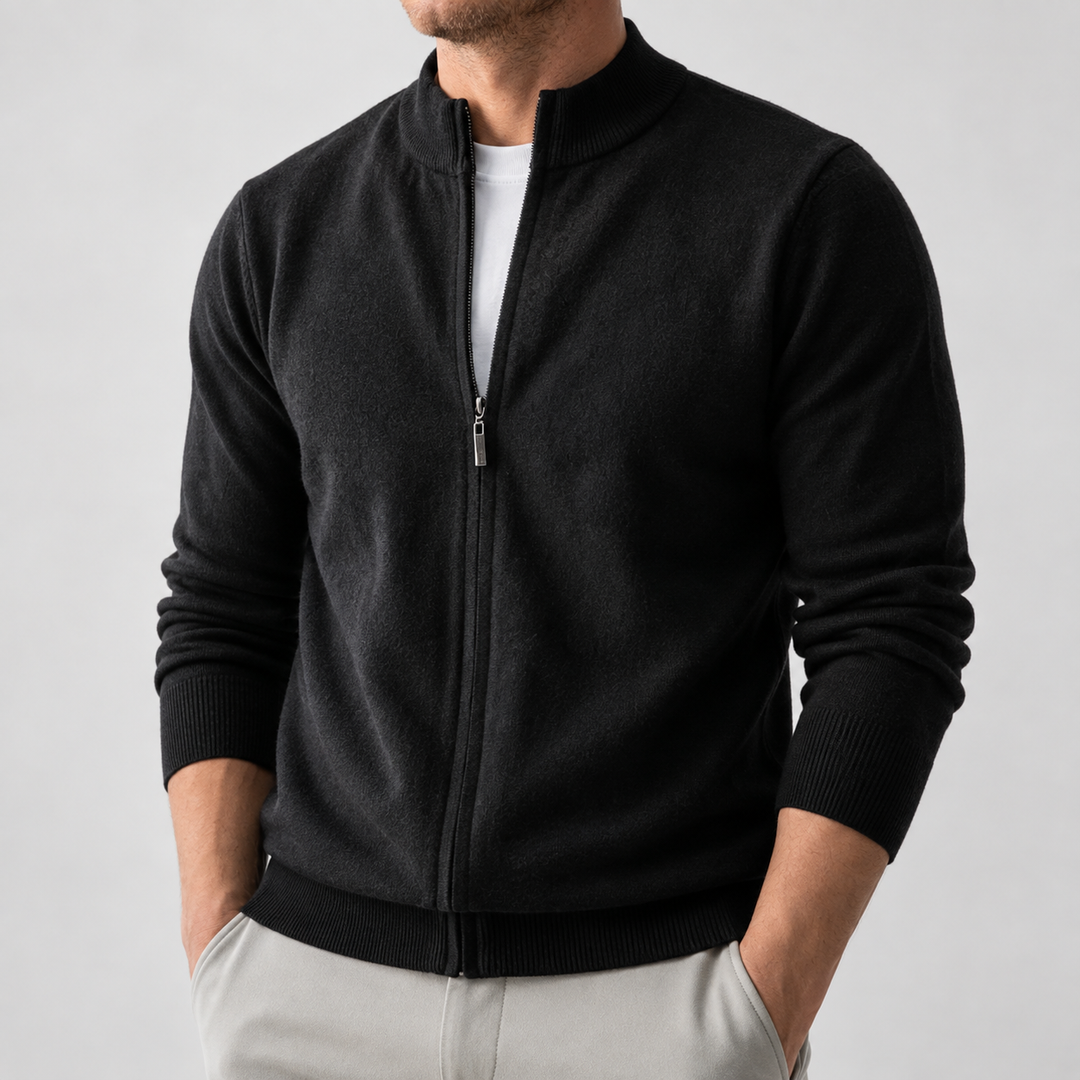 Ezra | Men's Full Zip Knit Cardigan