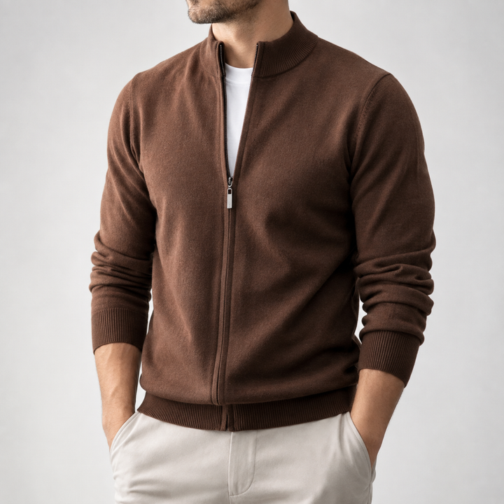Ezra | Men's Full Zip Knit Cardigan