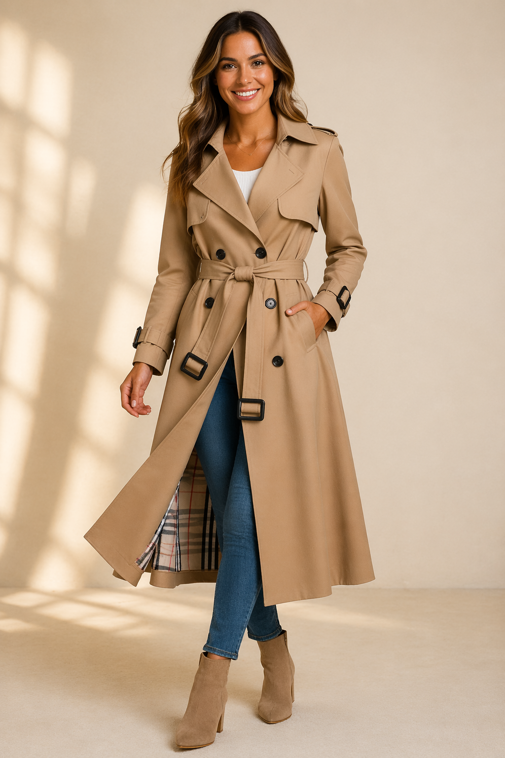 Florence | Women's Double Breasted Trench Coat