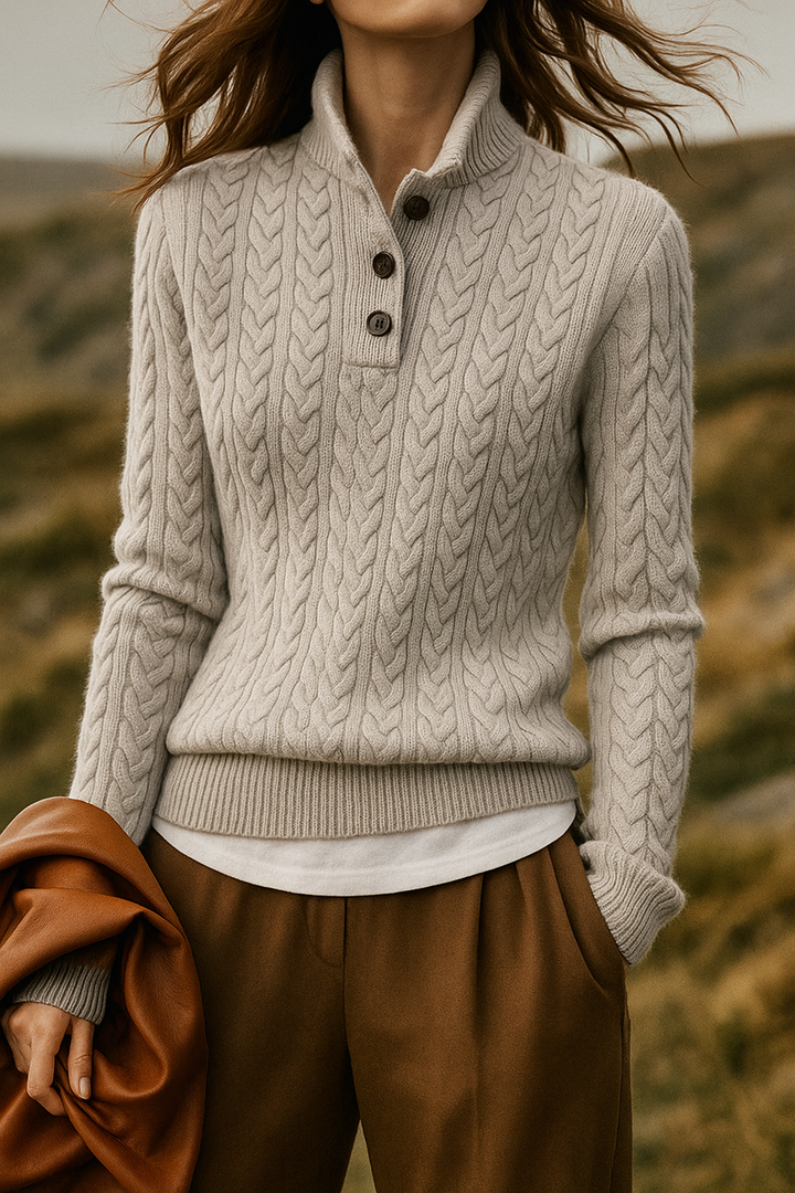 Esme | Women's Cable Knit Cashmere Sweater